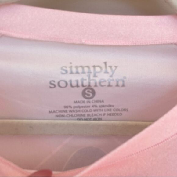 Simply Southern Turtle Print Long Sleeve Pink Tee Size Small - Picture 2 of 7